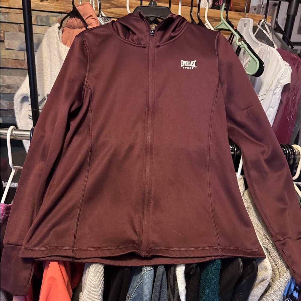 Everlast Maroon Full-Zip Hooded Jacket